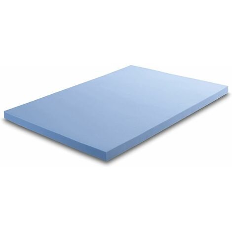 Cool Blue Hybrid Memory Foam Orthopaedic Mattress Topper, 7.5cm Thick - 3FT Single